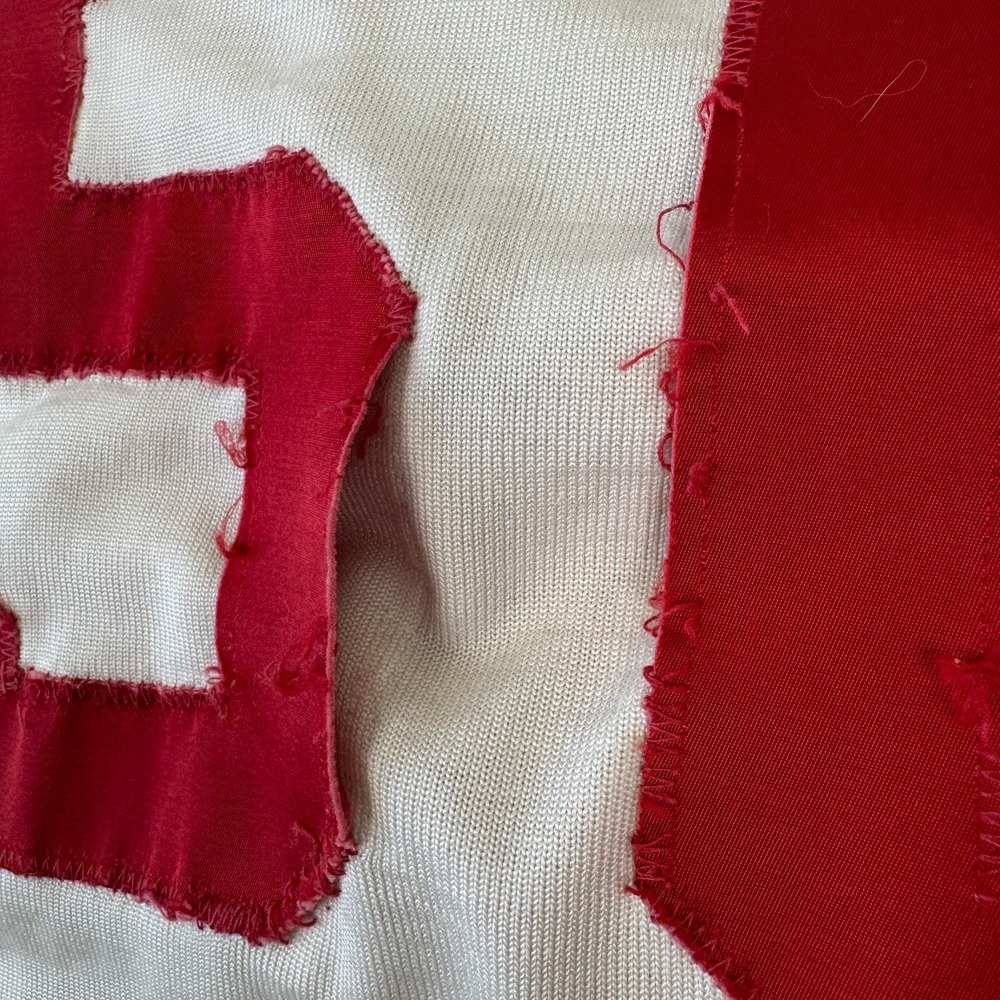 Vintage Wilson Football Jersey Mens 40 White Red Yellow #50 Long Sleeve 50s 60s - Picture 4 of 13